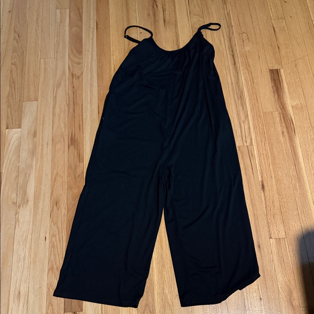 Casual Black Romper